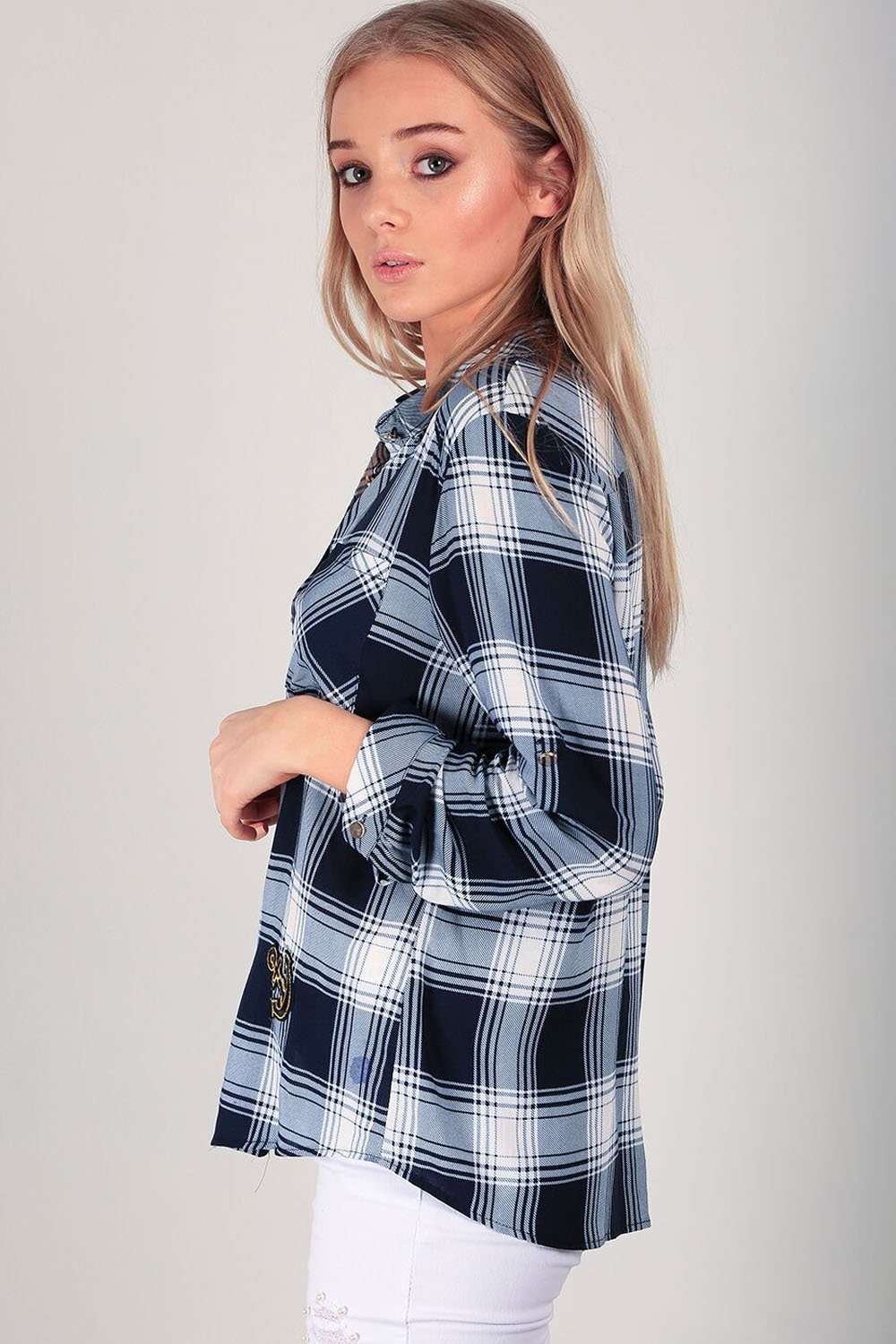 Ceris Badged Red Tartan Shirt - bejealous-com