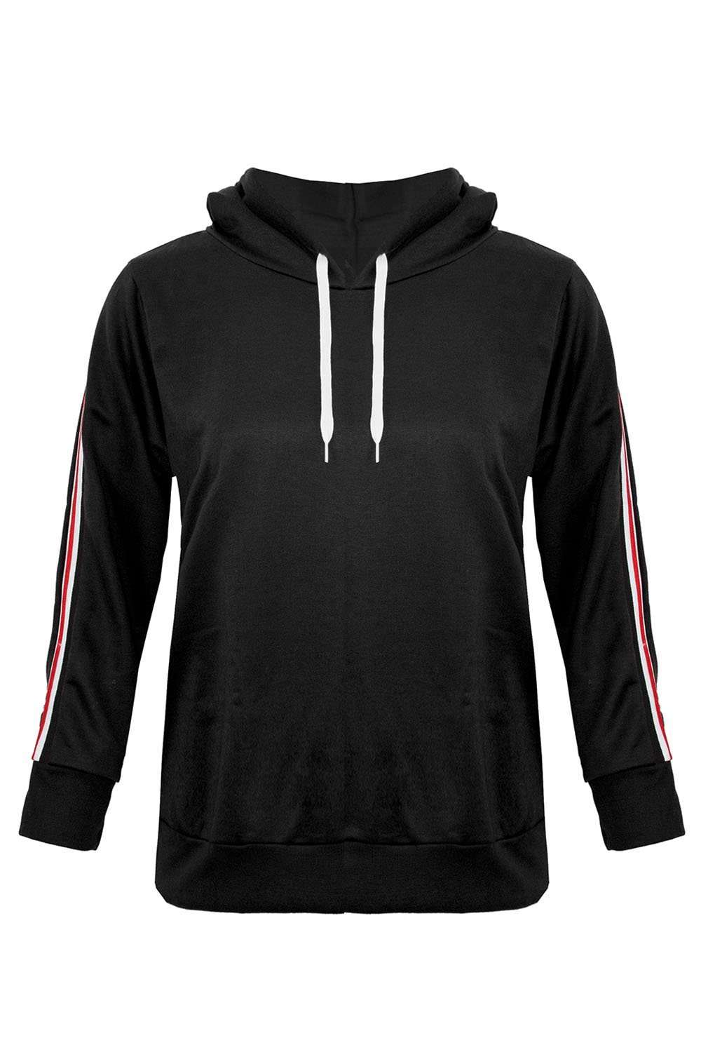 Charlie Plus Side Stripe Oversize Hoodie - bejealous-com