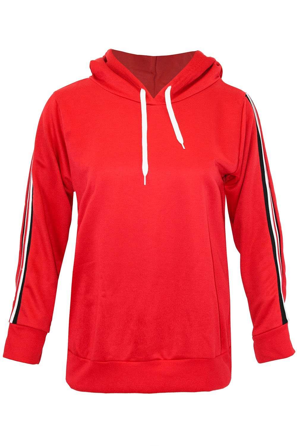 Charlie Plus Side Stripe Oversize Hoodie - bejealous-com