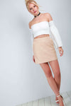 Charlotte Flare Sleeve Bardot Crop Top - bejealous-com