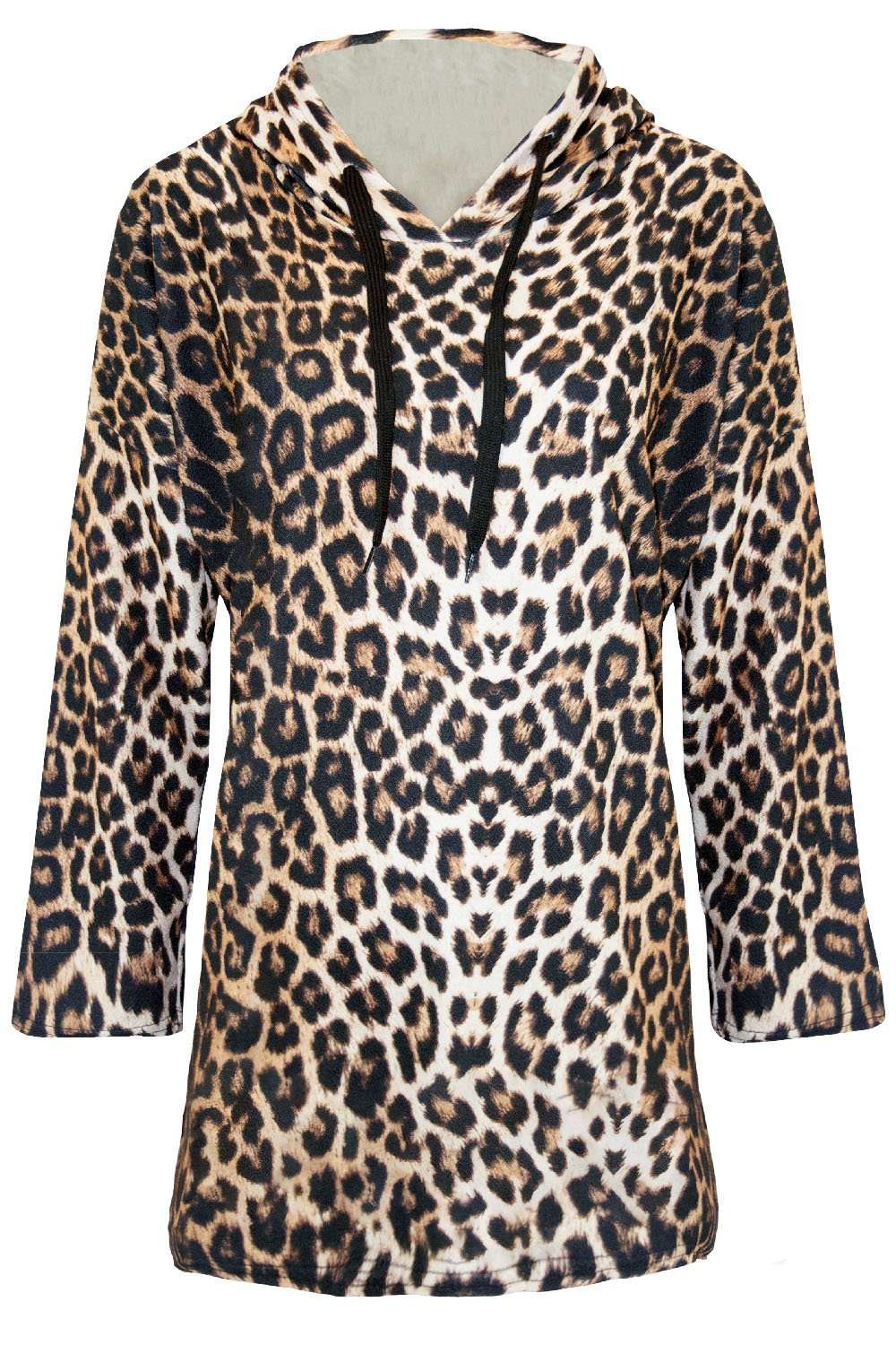 Chelsi Leopard Print Oversized Hooded Sweatshirt - bejealous-com