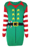 Christmas Elf Costume Knitted Jumper Dress - bejealous-com