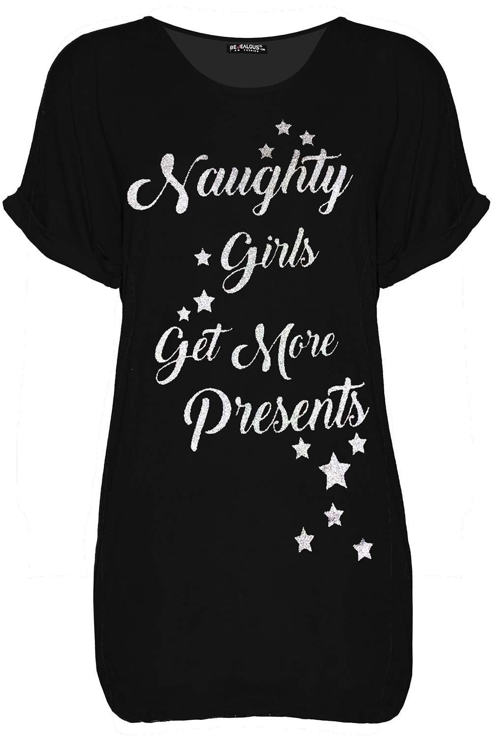 Christmas List Oversized Slogan T-shirt - bejealous-com