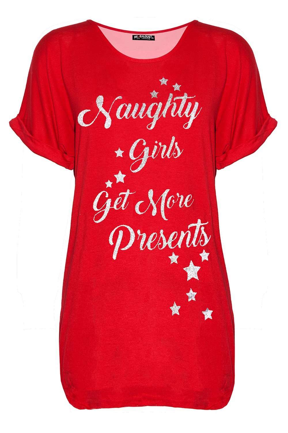 Christmas List Oversized Slogan T-shirt - bejealous-com