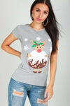 Christmas Pudding Graphic Print Slim Fit Tshirt - bejealous-com