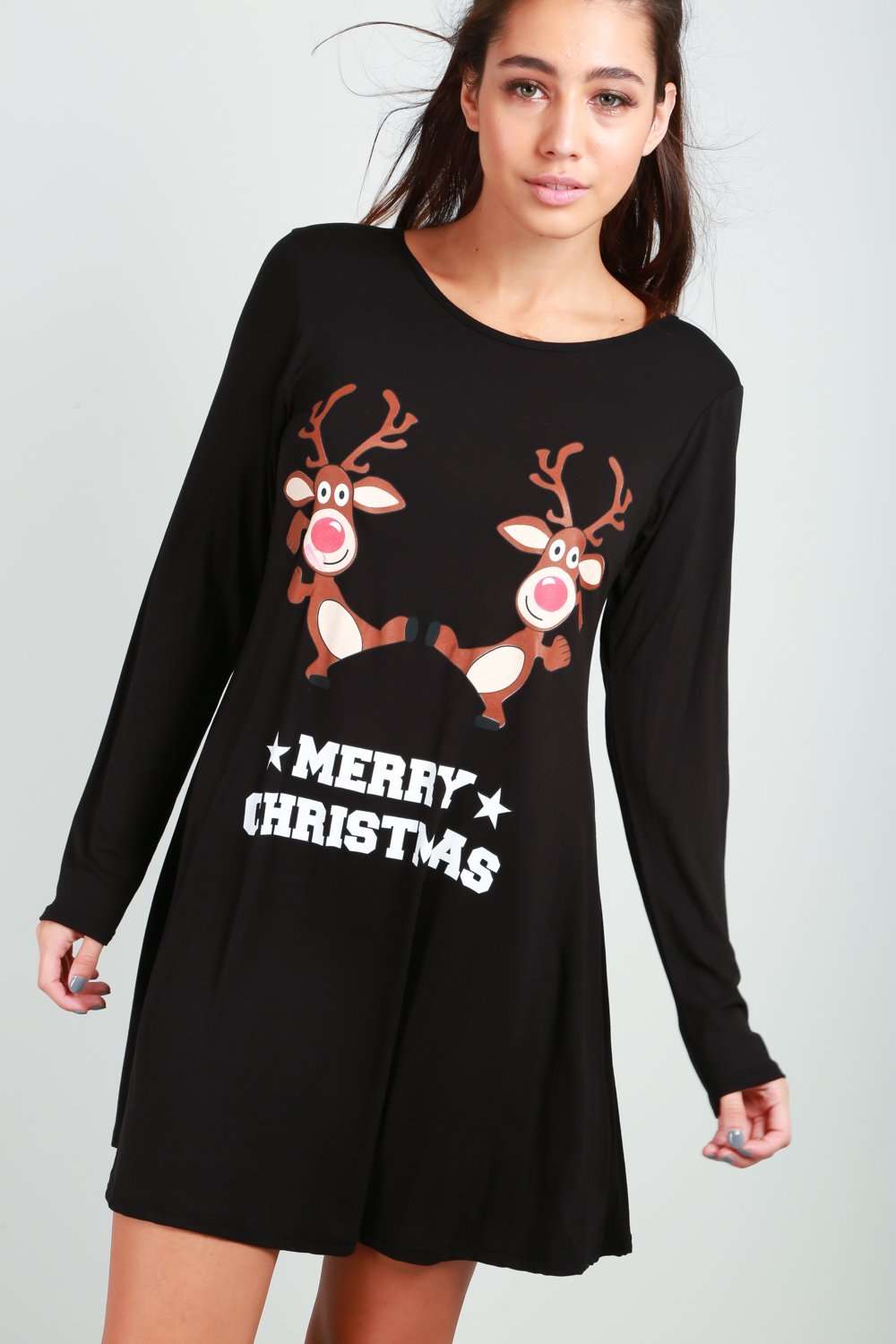Christmas Reindeer Swing Dress - bejealous-com