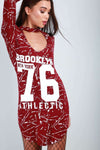 Ciara Brooklyn Slogan Print Tshirt Dress - bejealous-com