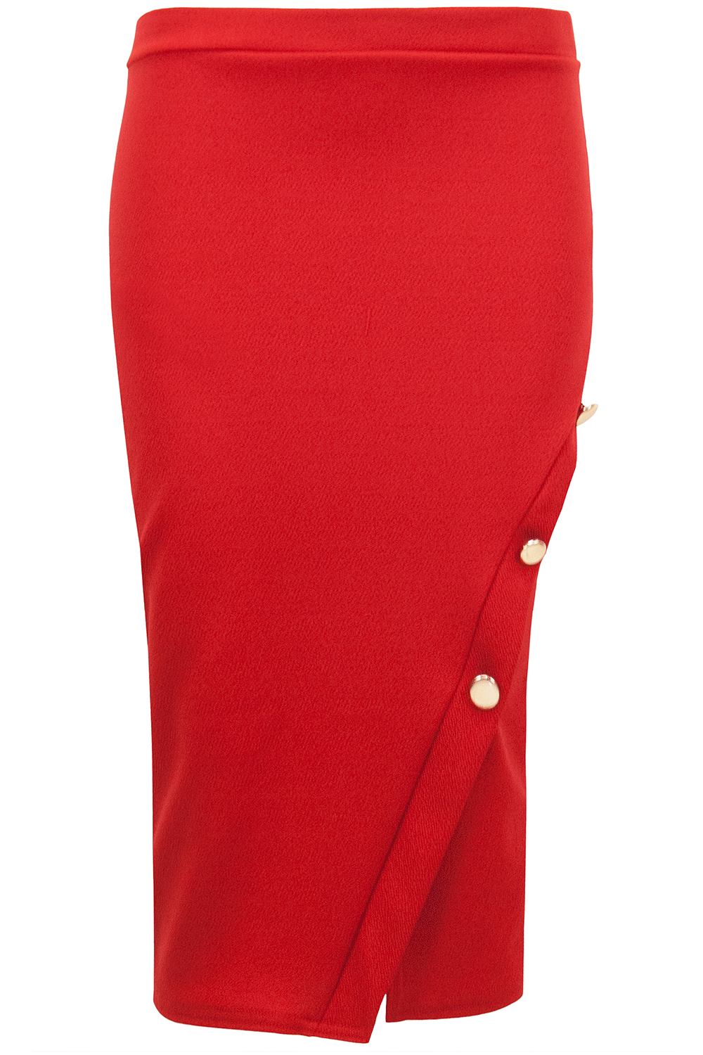 Dalia High Waisted Gold Button Midi Skirt - bejealous-com