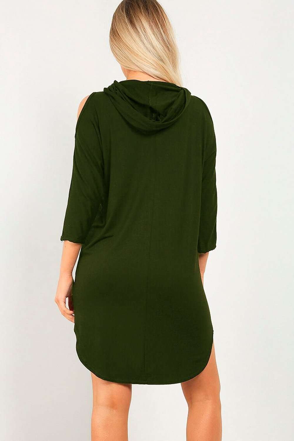 Daliah Cold Shoulder Basic Sweater Dress - bejealous-com