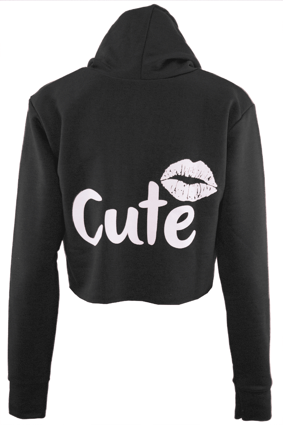 Danica Cute Slogan Print Cropped Sweatshirt - bejealous-com