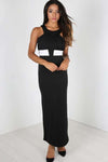 Danica Halterneck Paneled Maxi Dress - bejealous-com