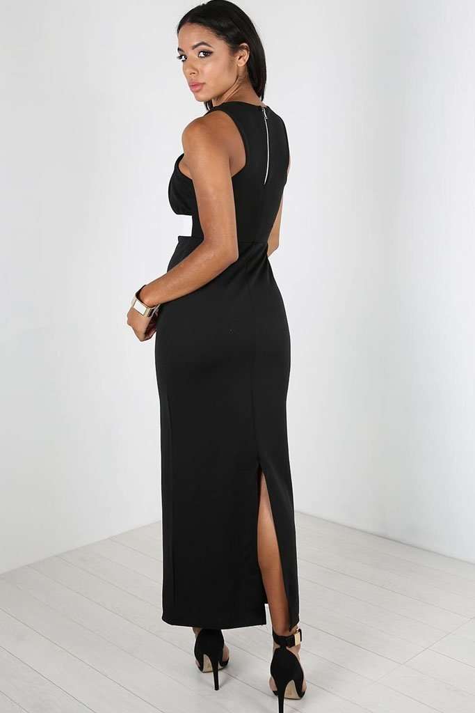 Danica Halterneck Paneled Maxi Dress - bejealous-com