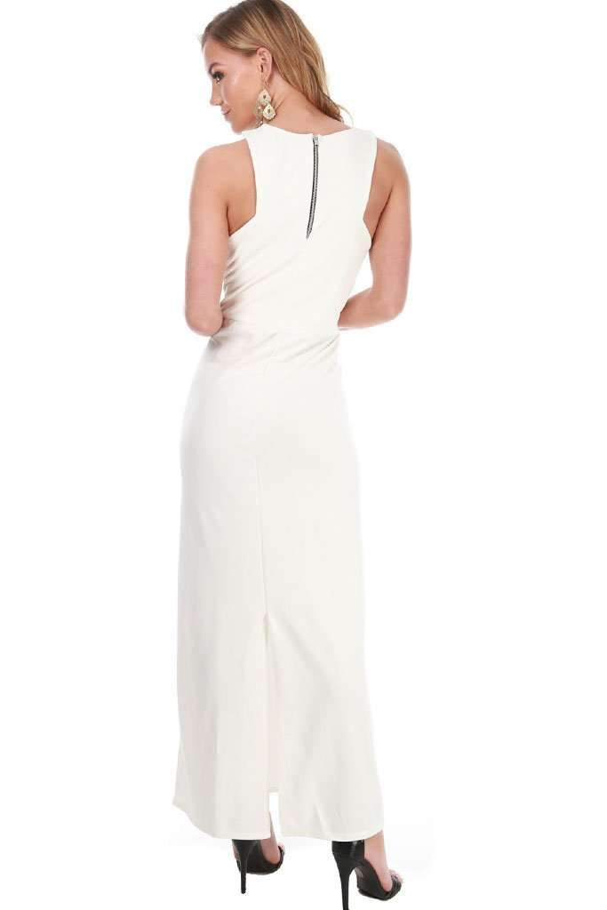 Danica Halterneck Paneled Maxi Dress - bejealous-com