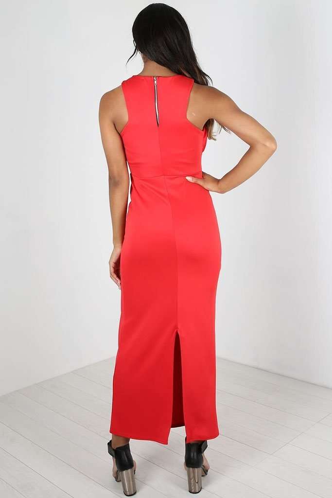 Danica Halterneck Paneled Maxi Dress - bejealous-com