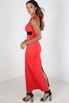 Danica Halterneck Paneled Maxi Dress - bejealous-com