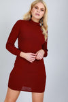Danica Khaki Ribbed Bodycon Mini Dress - bejealous-com