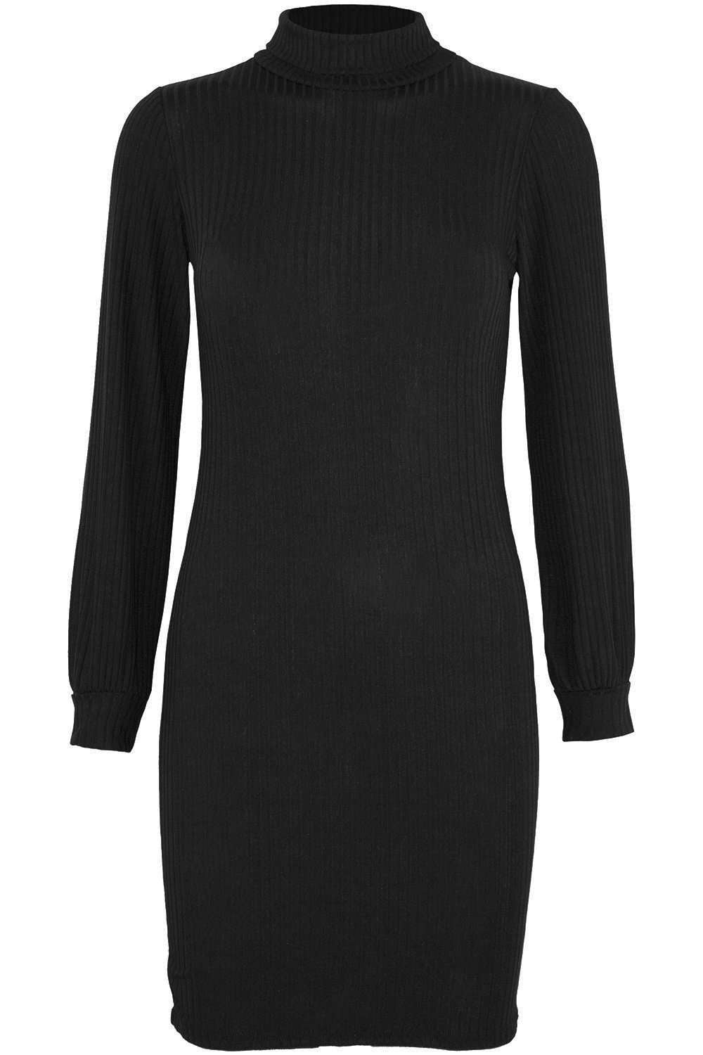 Danica Long Sleeve High Neck Bodycon Dress - bejealous-com