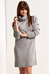 Darcie Roll Neck Knitted Jumper Dress - bejealous-com