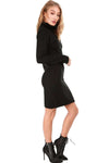 Darcie Roll Neck Knitted Jumper Dress - bejealous-com