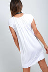 Darcie V Neck Basic Jersey Tshirt Dress - bejealous-com