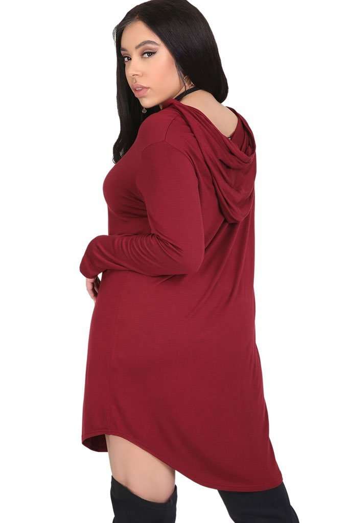 Curve Hem Basic Jersey Mini Dress - bejealous-com