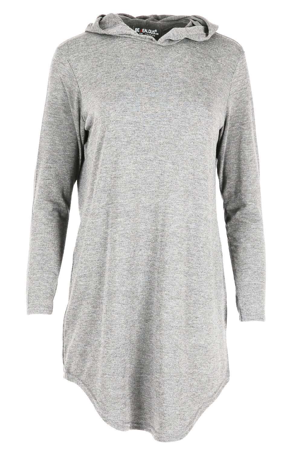 Curve Hem Basic Jersey Mini Dress - bejealous-com