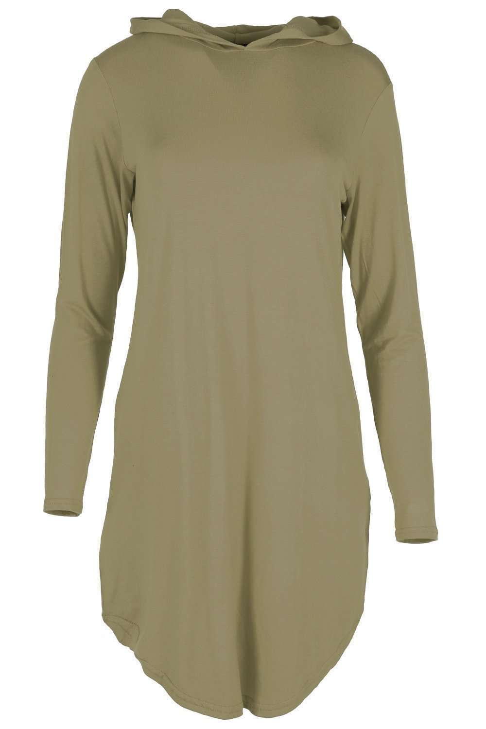 Curve Hem Basic Jersey Mini Dress - bejealous-com