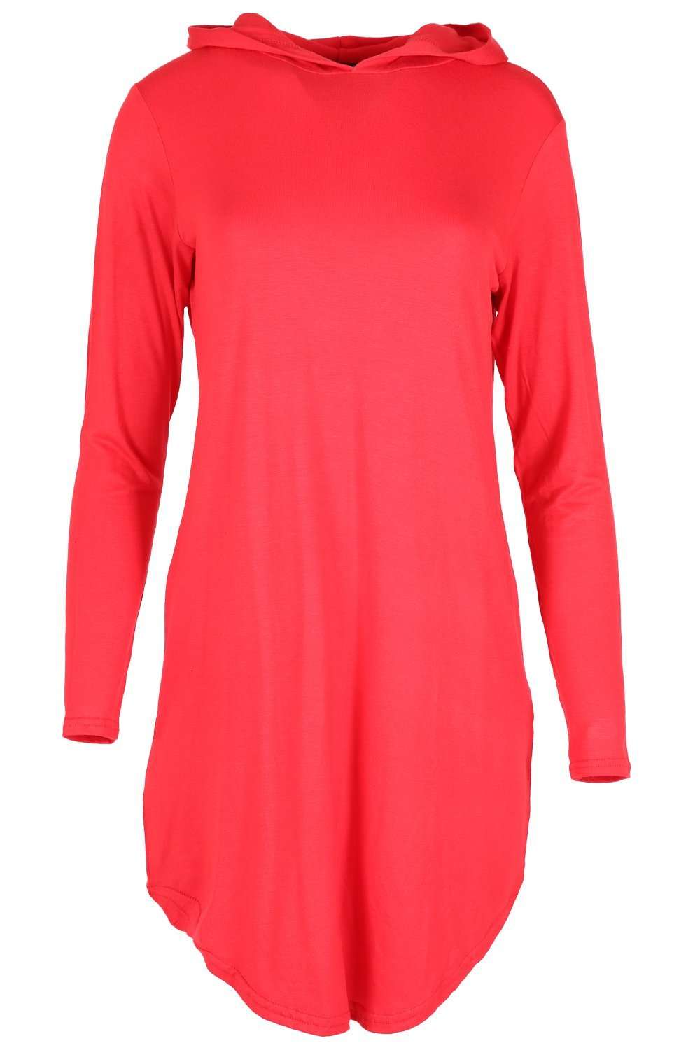 Curve Hem Basic Jersey Mini Dress - bejealous-com