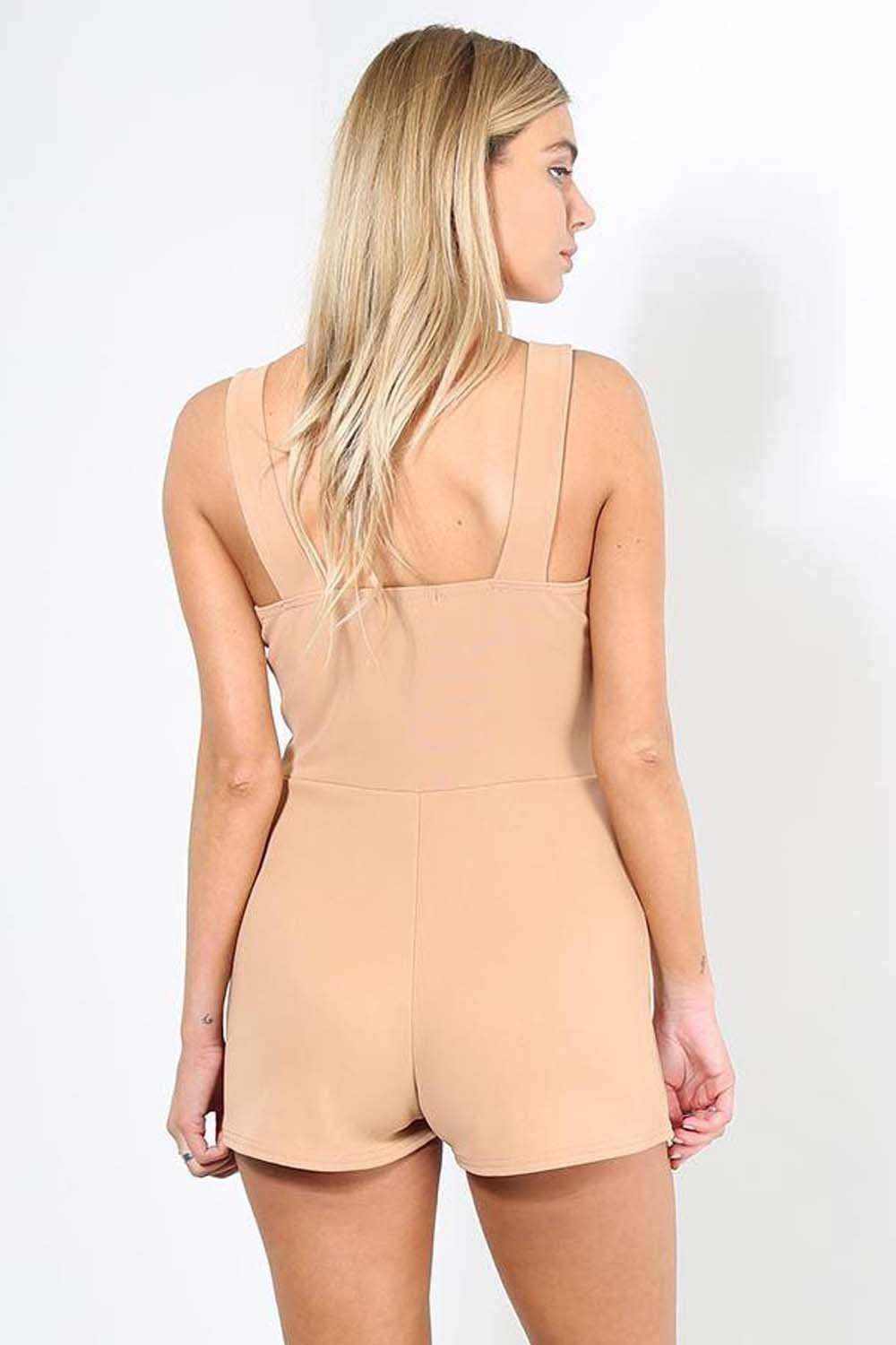 Delia Scoop Neck Buckle Playsuit - bejealous-com