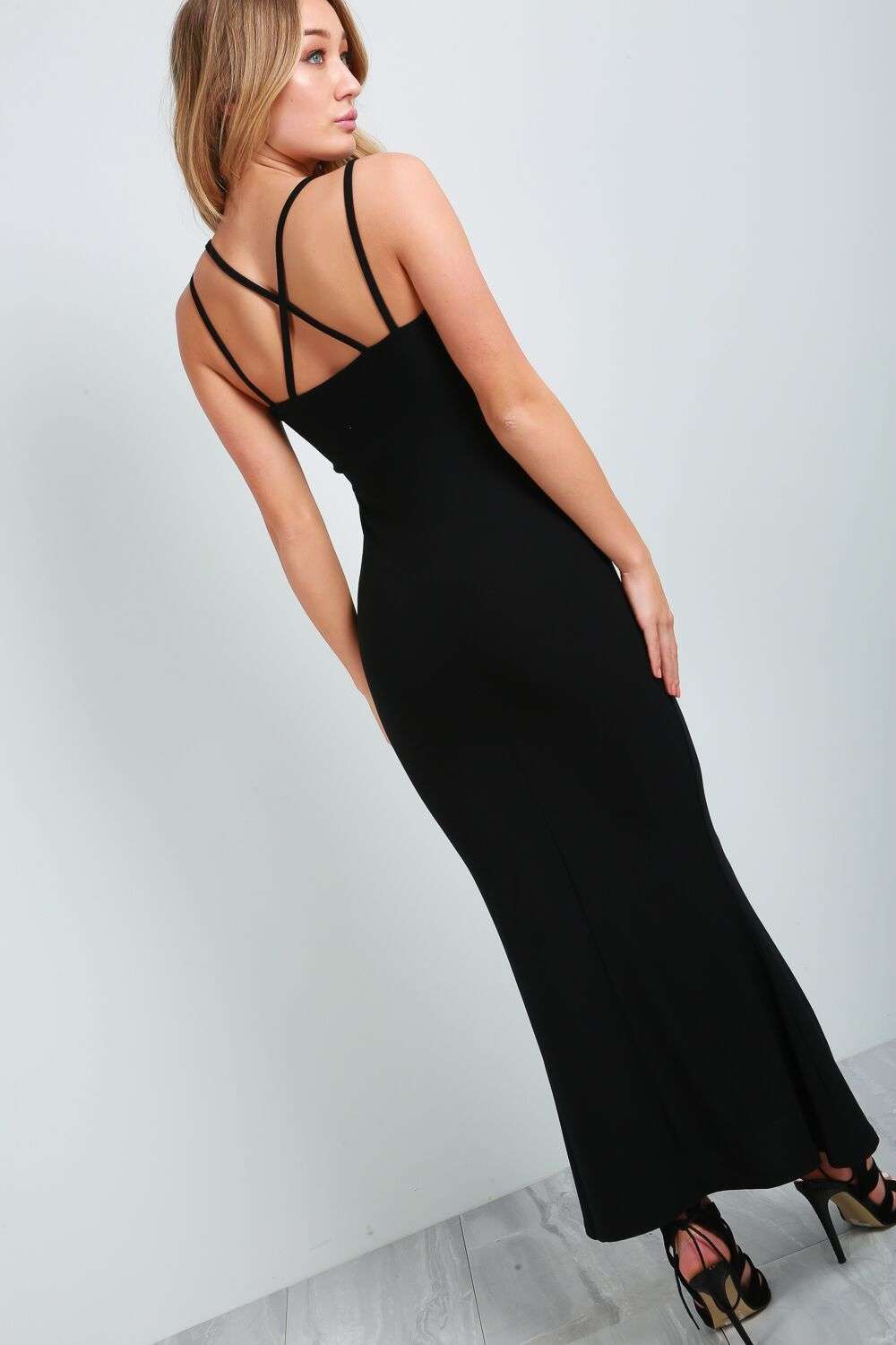 Diana Strappy Back Fishtail Maxi Dress - bejealous-com