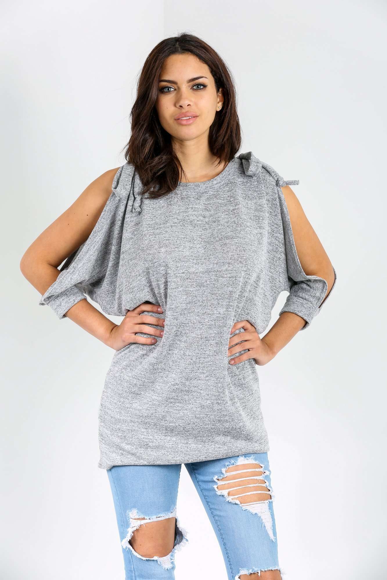 Eldora Cold Shoulder Bat Wing Top - bejealous-com