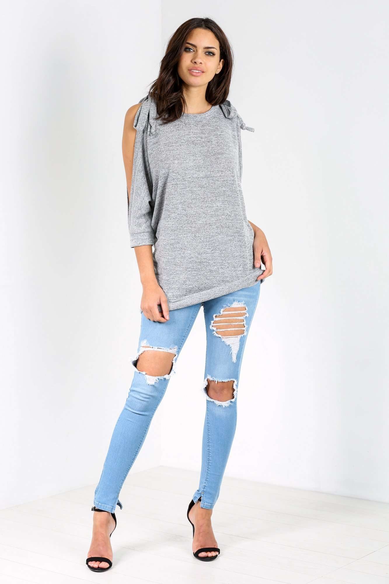 Eldora Cold Shoulder Bat Wing Top - bejealous-com