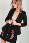 Eli Open Front Cropped Sleeve Blazer Jacket - bejealous-com