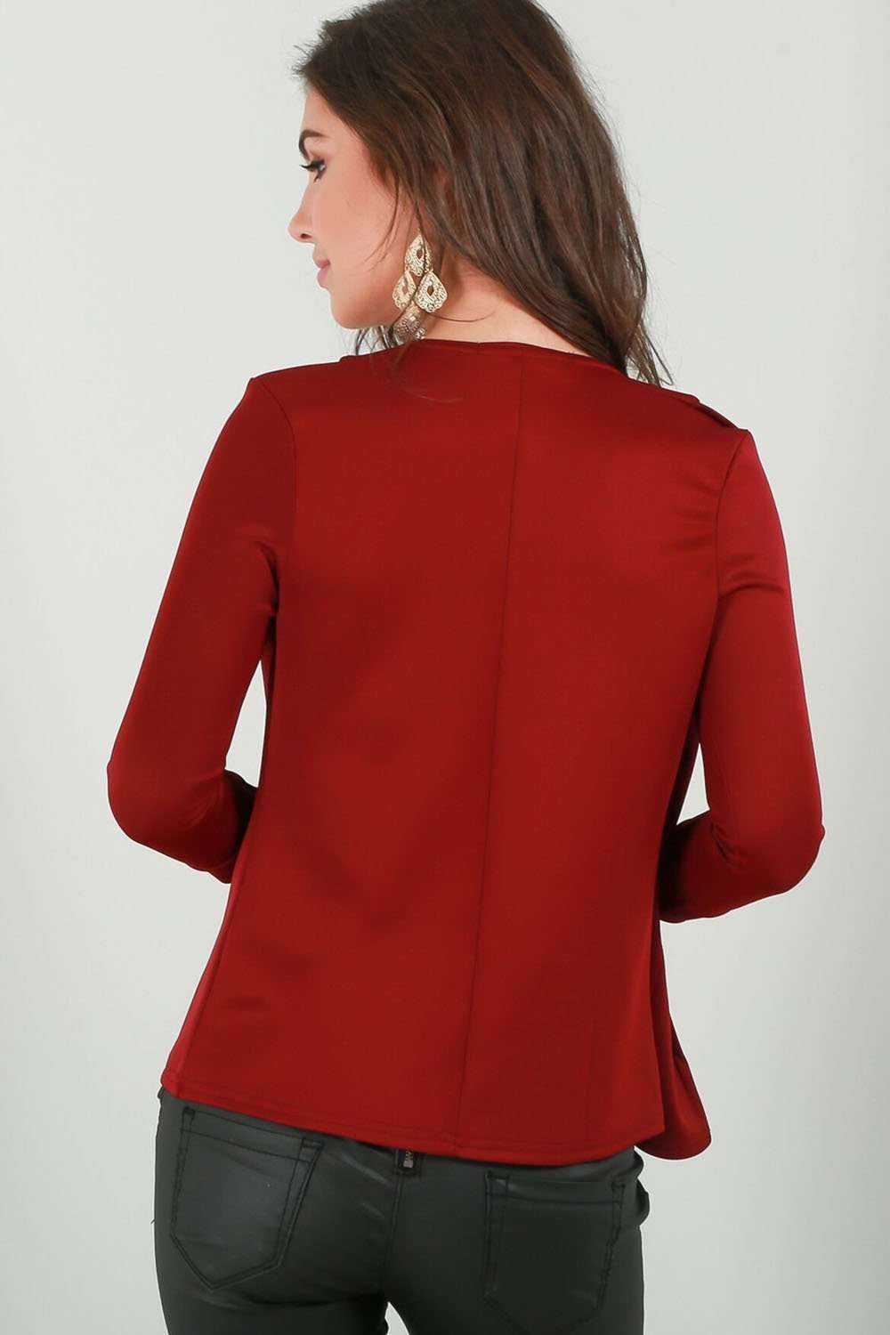 Eli Open Front Cropped Sleeve Blazer Jacket - bejealous-com