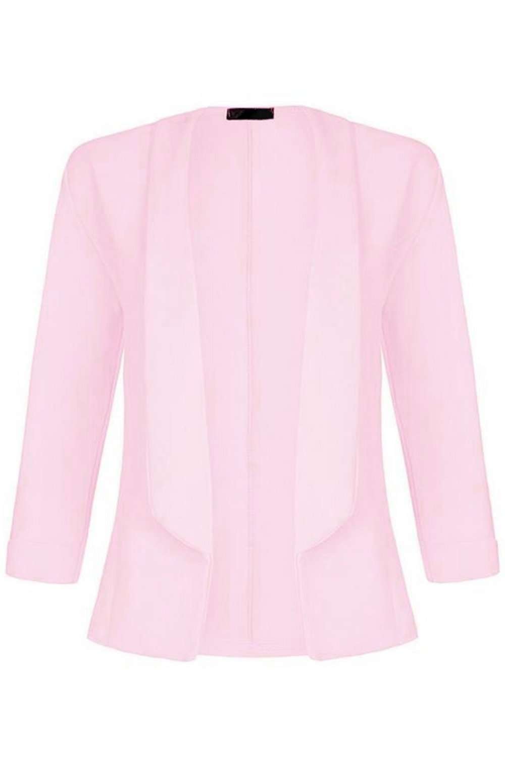 Eli Open Front Cropped Sleeve Blazer Jacket - bejealous-com