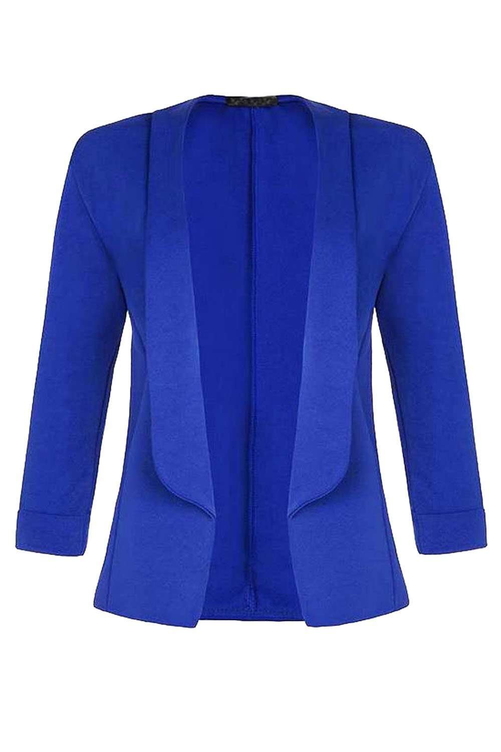 Eli Open Front Cropped Sleeve Blazer Jacket - bejealous-com