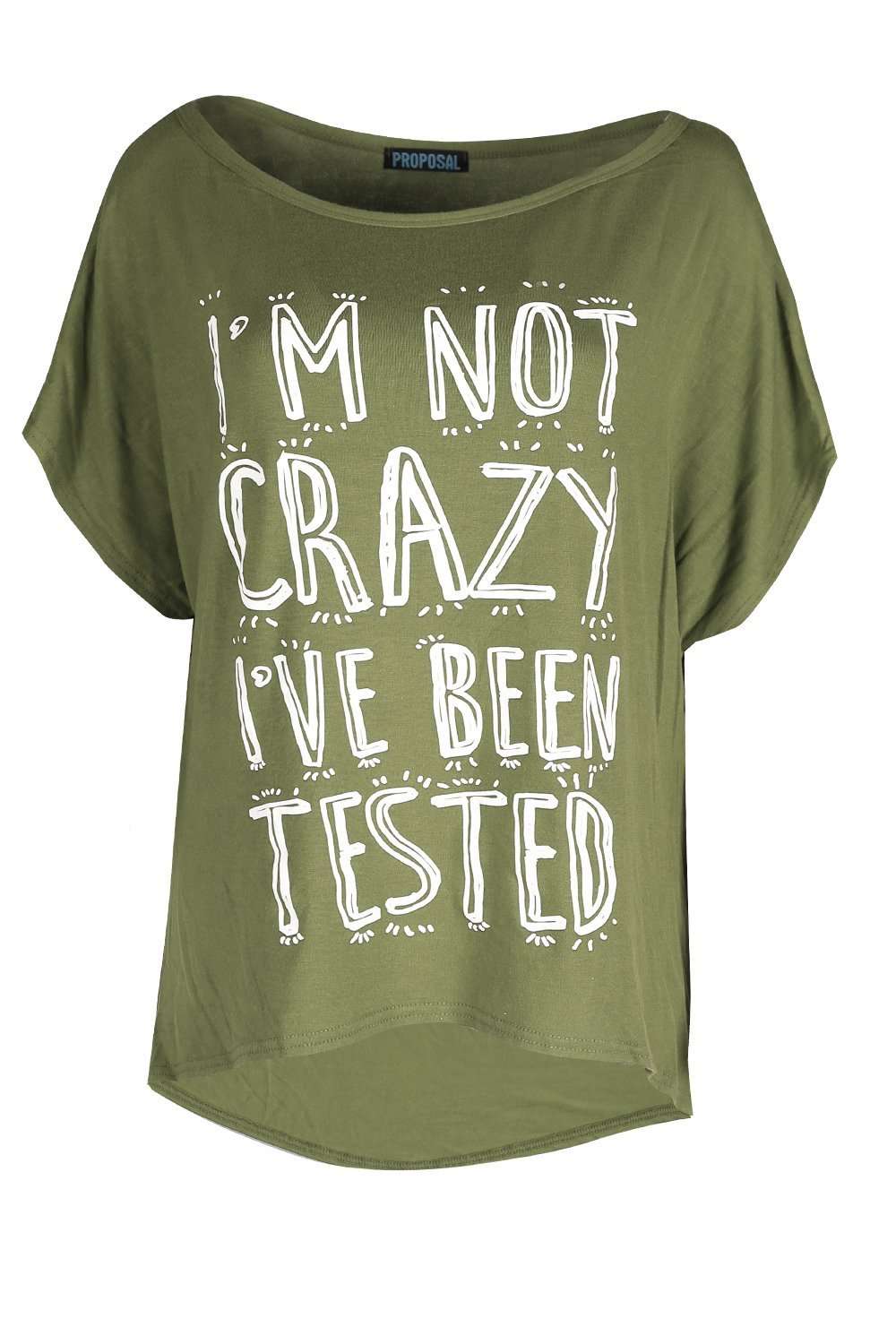 Eli Plus Slogan Print Baggy Bat Wing Tshirt - bejealous-com
