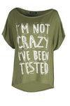 Eli Plus Slogan Print Baggy Bat Wing Tshirt - bejealous-com
