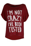 Eli Plus Slogan Print Baggy Bat Wing Tshirt - bejealous-com