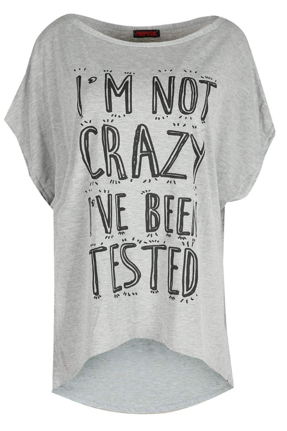 Eli Plus Slogan Print Baggy Bat Wing Tshirt - bejealous-com