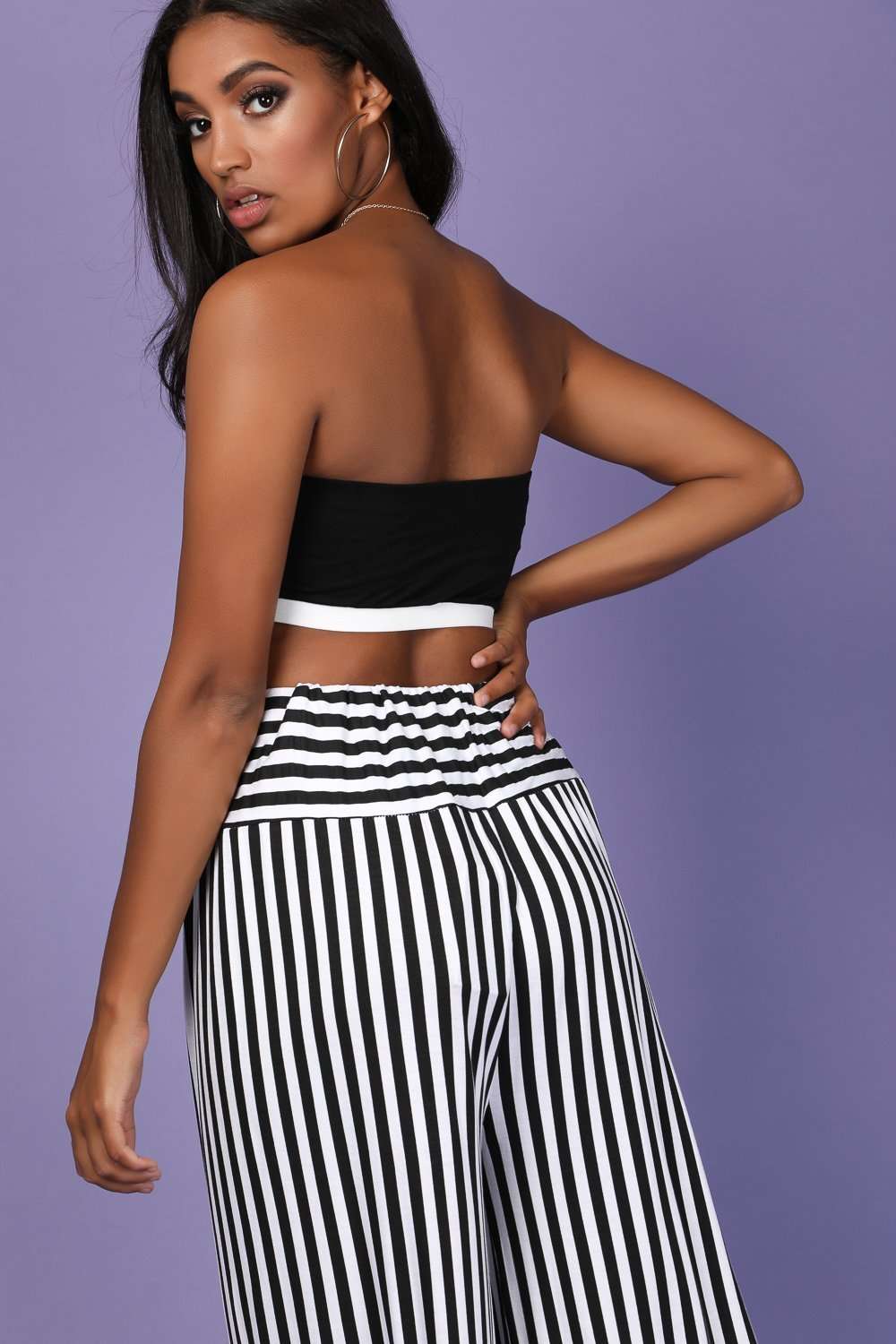 Ella Bandeau Basic Jersey Crop Top - bejealous-com