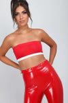 Ella Bandeau Basic Jersey Crop Top - bejealous-com