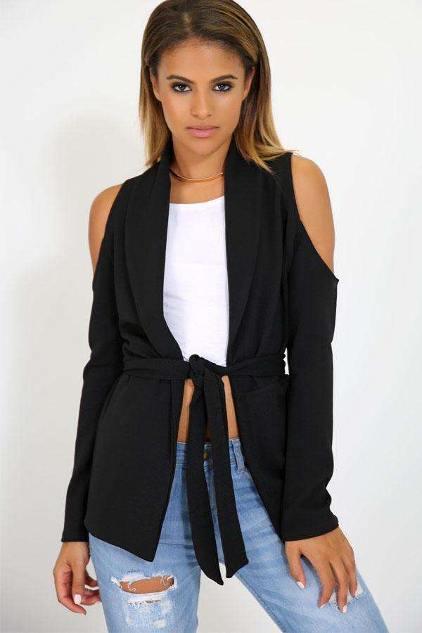 Ella Cold Shoulder Jacket - bejealous-com