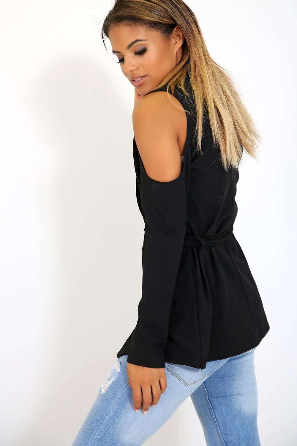 Ella Cold Shoulder Jacket - bejealous-com