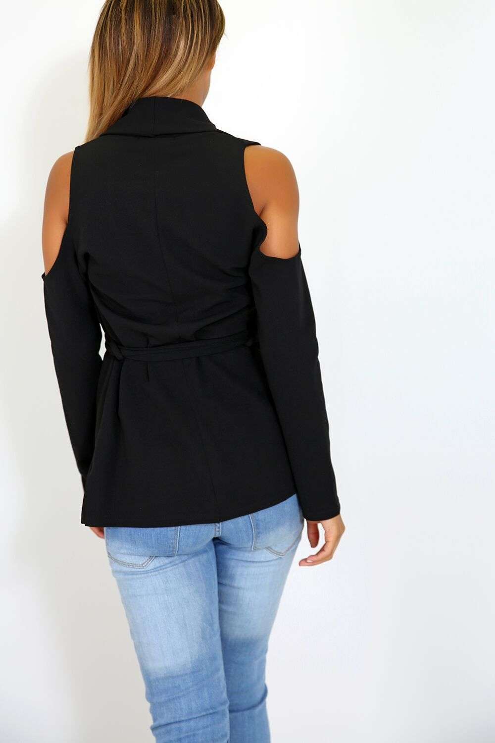 Ella Cold Shoulder Jacket - bejealous-com
