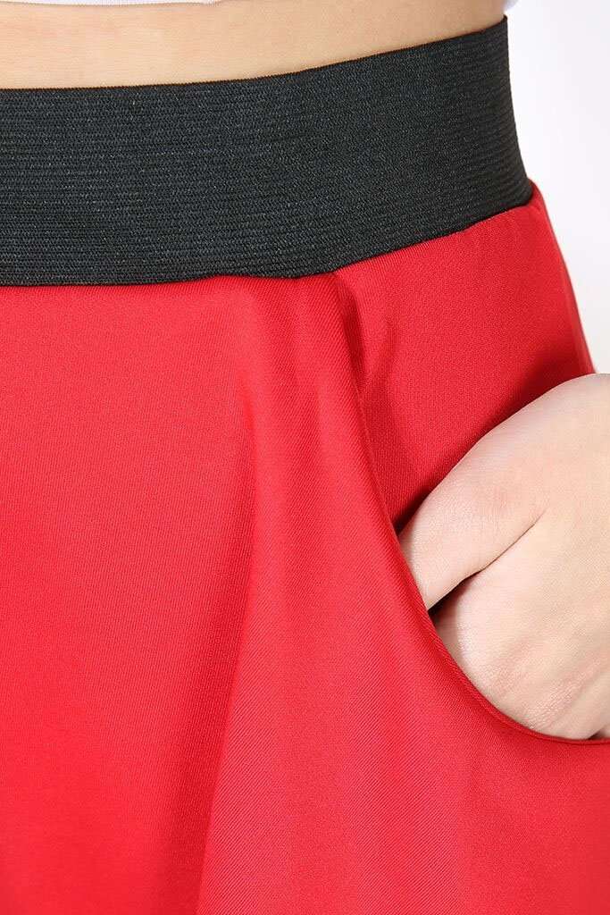 Ella High Waist Dipped Hem Midi Skirt - bejealous-com