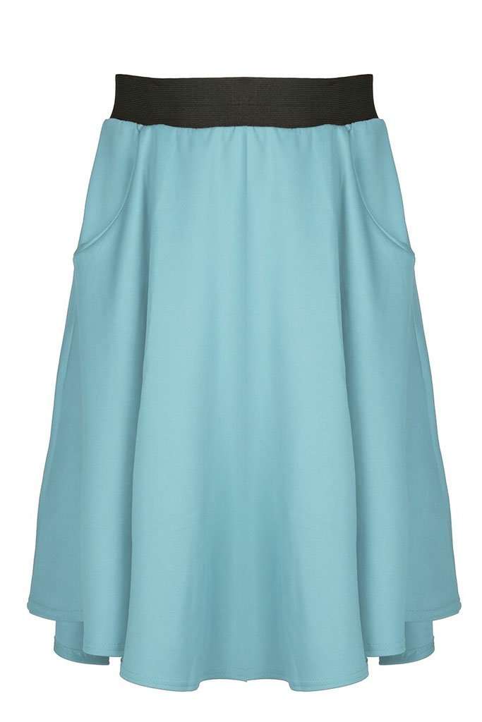 Ella High Waist Dipped Hem Midi Skirt - bejealous-com