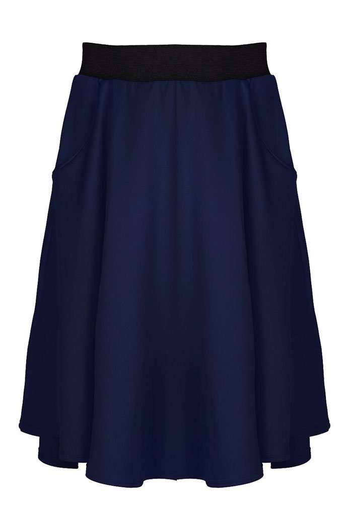 Ella High Waist Dipped Hem Midi Skirt - bejealous-com