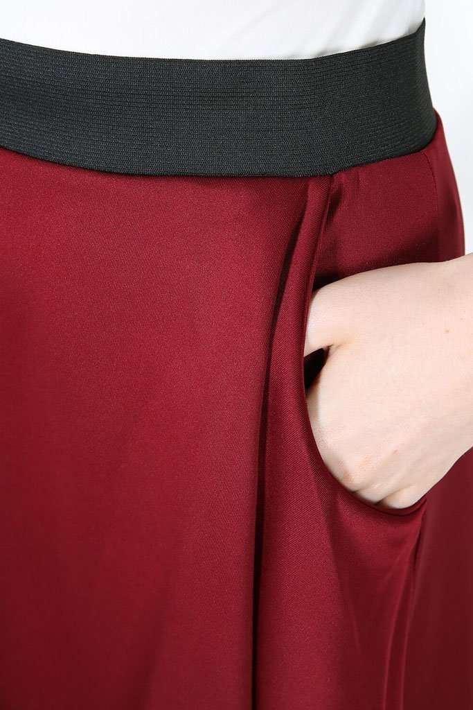 Ella High Waist Dipped Hem Midi Skirt - bejealous-com