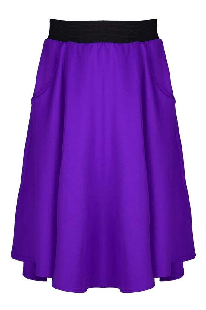 Ella High Waist Dipped Hem Midi Skirt - bejealous-com